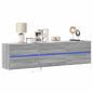 Preview: ARDEBO.de - TV-Wandschrank mit LED Grau Sonoma 180x31x45 cm