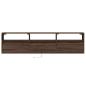 Preview: TV-Wandschrank mit LED Braun Eichen-Optik 180x31x45 cm