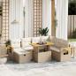 Preview: ARDEBO.de - 8-tlg. Garten-Sofagarnitur mit Kissen Beige Poly Rattan