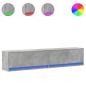 Preview: TV-Wandschrank mit LED Betongrau 180x31x38 cm