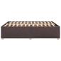 Preview: Bettgestell ohne Matratze Dunkelbraun 160x200 cm Stoff