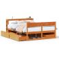Preview: Massivholzbett ohne Matratze Wachsbraun 140x200 cm Kiefernholz