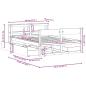 Preview: Massivholzbett ohne Matratze Wachsbraun 140x190 cm Kiefernholz