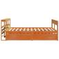 Preview: Massivholzbett ohne Matratze Wachsbraun 140x190 cm Kiefernholz