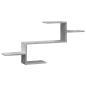 Preview: Wandregal Betongrau 104x15x49 cm Holzwerkstoff