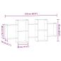 Preview: Wandregal Braun Eichen-Optik 159x18x65 cm Holzwerkstoff