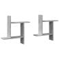 Preview: Wandregale 2 Stk. Betongrau 50x12x50 cm Holzwerkstoff