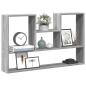 Preview: ARDEBO.de - Wandregal Grau Sonoma 99x15x60 cm Holzwerkstoff