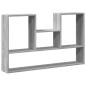Preview: Wandregal Grau Sonoma 99x15x60 cm Holzwerkstoff