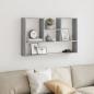 Preview: Wandregal Grau Sonoma 99x15x60 cm Holzwerkstoff