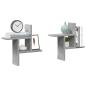 Preview: ARDEBO.de - Wandregale 2 Stk. Betongrau 38x12x38 cm Holzwerkstoff