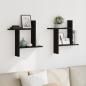 Preview: Wandregale 2 Stk. Schwarz 50x12x50 cm Holzwerkstoff