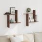 Preview: Wandregale 2 Stk. Braun Eichen-Optik 50x12x50 cm Holzwerkstoff