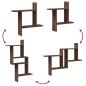 Preview: Wandregale 2 Stk. Braun Eichen-Optik 50x12x50 cm Holzwerkstoff