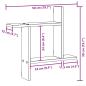 Preview: Wandregale 2 Stk. Braun Eichen-Optik 50x12x50 cm Holzwerkstoff