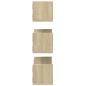 Preview: Wandregale 3 Stk. Sonoma-Eiche 58x18x18 cm Holzwerkstoff