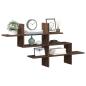 Preview: ARDEBO.de - Wandregal Braun Eichen-Optik 124,5x18x60,5 cm Holzwerkstoff