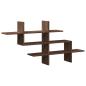 Preview: Wandregal Braun Eichen-Optik 124,5x18x60,5 cm Holzwerkstoff