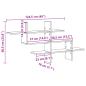 Preview: Wandregal Braun Eichen-Optik 124,5x18x60,5 cm Holzwerkstoff