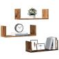 Preview: ARDEBO.de - Wandregale 3 Stk. Altholz-Optik 58x18x18 cm Holzwerkstoff