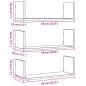 Preview: Wandregale 3 Stk. Altholz-Optik 58x18x18 cm Holzwerkstoff