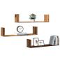 Preview: Wandregale 3 Stk. Altholz-Optik 80x18x18 cm Holzwerkstoff