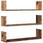 Preview: Wandregale 3 Stk. Altholz-Optik 80x18x18 cm Holzwerkstoff