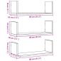 Preview: Wandregale 3 Stk. Altholz-Optik 80x18x18 cm Holzwerkstoff