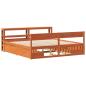 Preview: Massivholzbett ohne Matratze Wachsbraun 180x200 Kiefernholz