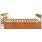 Preview: Massivholzbett ohne Matratze Wachsbraun 180x200 Kiefernholz