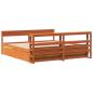 Preview: Massivholzbett ohne Matratze Wachsbraun 180x200 Kiefernholz