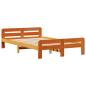 Preview: Massivholzbett ohne Matratze Wachsbraun 135x190 cm Kiefernholz