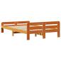 Preview: Massivholzbett ohne Matratze Wachsbraun 135x190 cm Kiefernholz