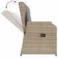 Preview: 3-tlg. Garten-Lounge-Set mit Kissen Beige Poly Rattan