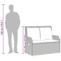 Preview: 3-tlg. Garten-Lounge-Set mit Kissen Grau Poly Rattan