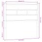 Preview: Kopfteil Braun Eichen-Optik 80 cm Stahl und Holzwerkstoff