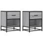 Preview: ARDEBO.de - Nachttische 2 Stk. Grau Sonoma 40x31x50 cm Holzwerkstoff