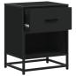 Preview: Nachttische 2 Stk. Schwarz 40x31x50 cm Holzwerkstoff