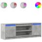 Preview: TV-Schrank mit LED-Beleuchtung Betongrau 139,5x34x50 cm