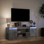 Preview: TV-Schrank mit LED-Beleuchtung Betongrau 139,5x34x50 cm