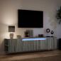Preview: TV-Wandschrank mit LED-Beleuchtung Grau Sonoma 180x31x39,5 cm