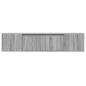 Preview: TV-Wandschrank mit LED-Beleuchtung Grau Sonoma 180x31x39,5 cm
