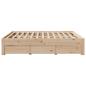 Preview: Massivholzbett ohne Matratze mit Schubladen 200x200 cm Kiefer