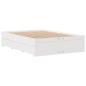 Preview: Massivholzbett ohne Matratze mit Schubladen Weiß 160x200 cm