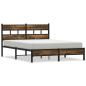 Preview: Bettgestell ohne Matratze mit Kopfteil Sonoma-Eiche 137x190 cm