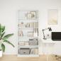 Preview: Bücherregal Weiß 80x24x176 cm Holzwerkstoff