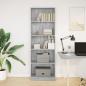 Preview: Bücherregal Grau Sonoma 60x24x176 cm Holzwerkstoff