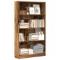 Preview: ARDEBO.de - Bücherregal Altholz-Optik 80x24x143 cm Holzwerkstoff