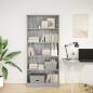 Preview: Bücherregal Grau Sonoma 80x24x176 cm Holzwerkstoff