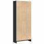 Preview: Bücherregal Schwarz 60x24x143 cm Holzwerkstoff